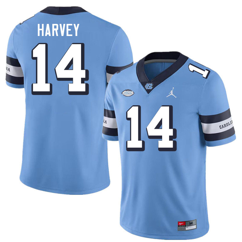 Men #14 Jaybron Harvey North Carolina Tar Heels College Football Jerseys Stitched-Throwback